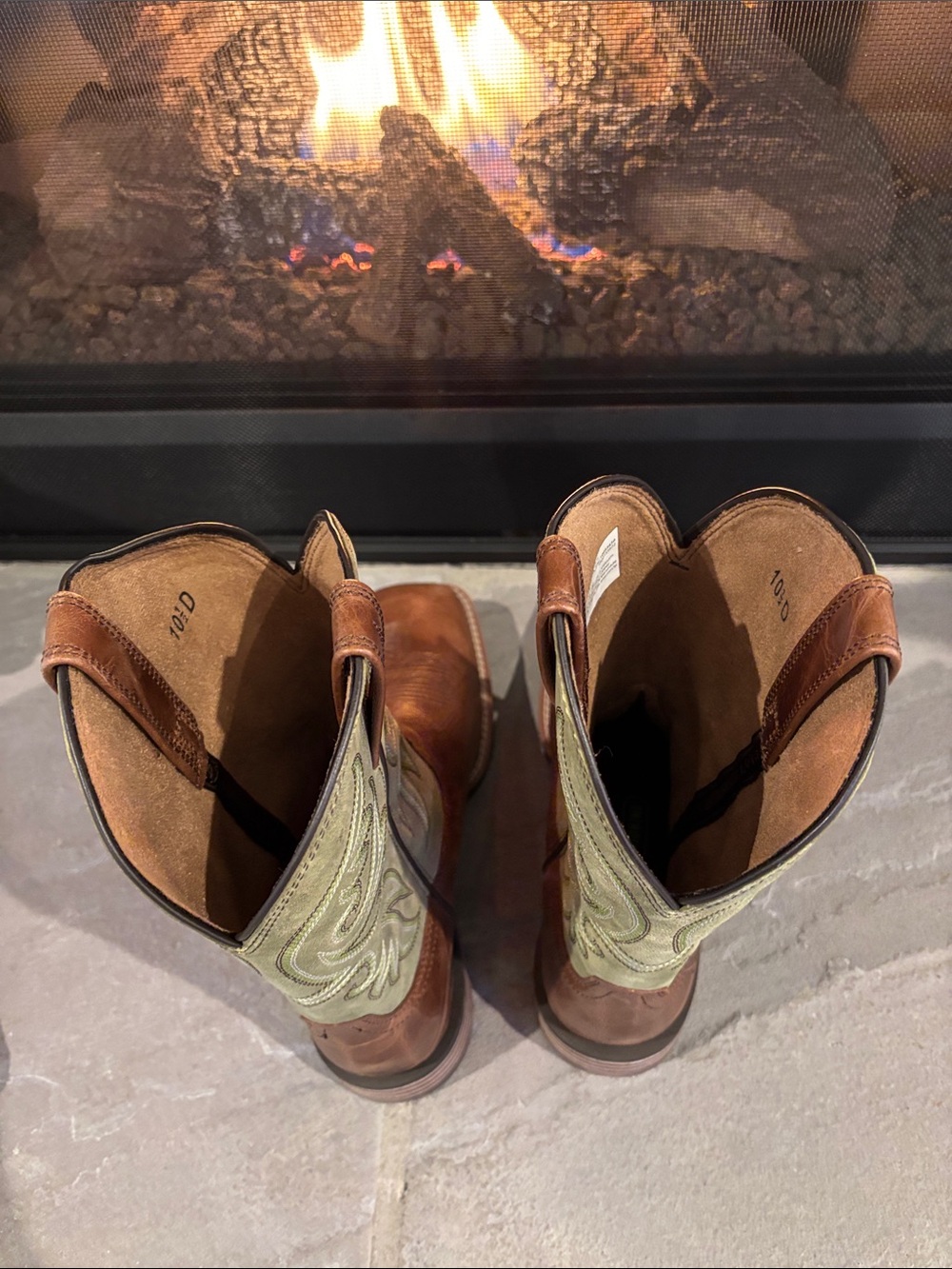 Ariat Slingshot Dark Tan/Easy
Green,ATS,Smartlite Sole,leather,square,Western - Picture 11 of 15
